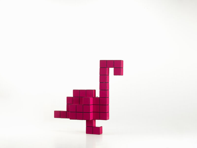 Vitra Panton Cubes Flamingo figuuri, duo-tone pink, näkymä 4