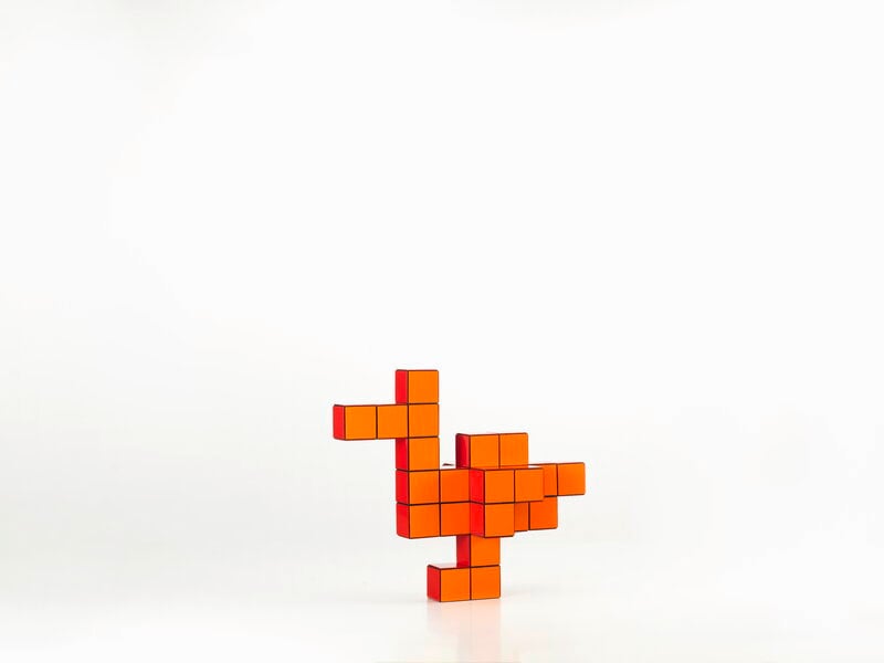 Vitra Panton Cubes Duck figurine, duo-tone orange, view 6