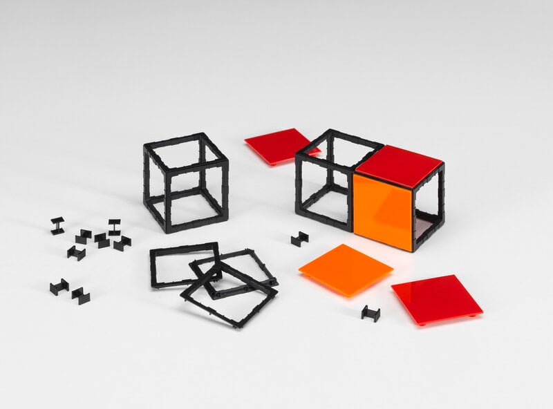 Vitra Panton Cubes Duck figurine, duo-tone orange, view 5