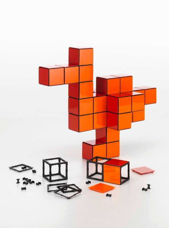 Vitra Panton Cubes Duck figurine, duo-tone orange, view 3