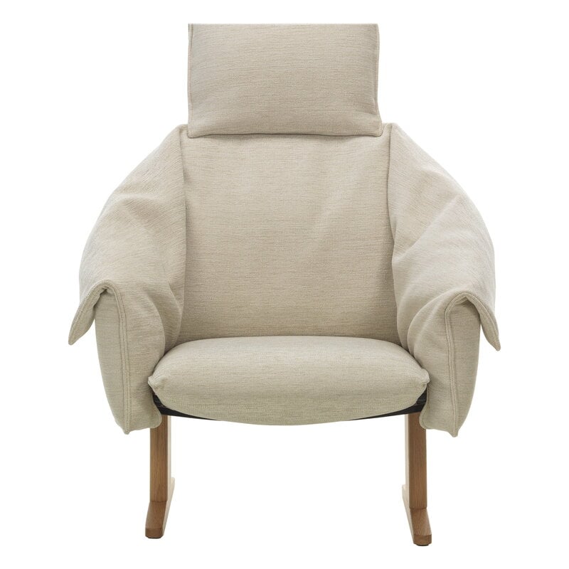 Vitra Bascule Highback nojatuoli, luonnonvärinen tammi - Iroko cream, näkymä 6