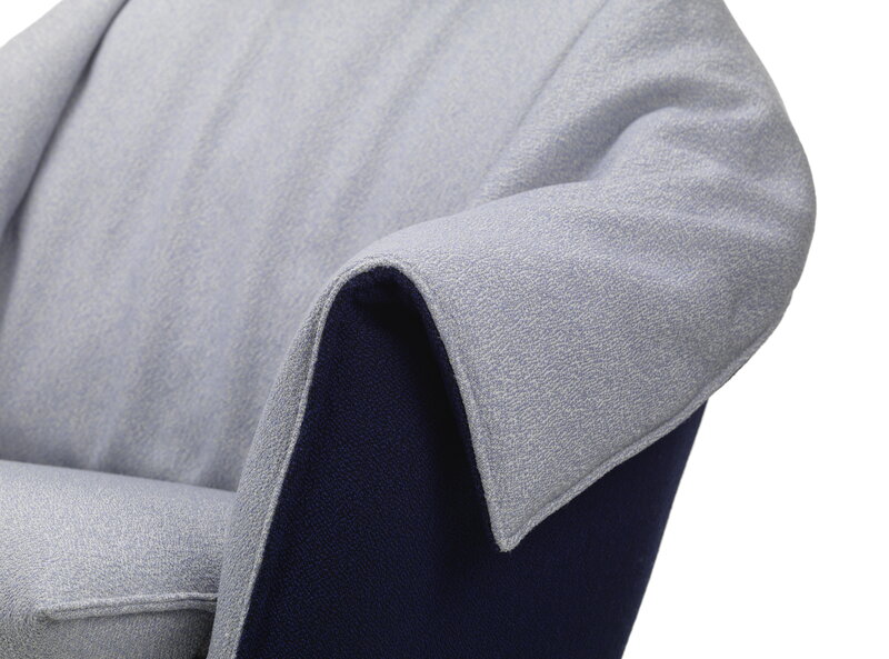 Vitra Bascule Highback duo-tone nojatuoli, pyörivä, musta -Cento l. lavender-blue, näkymä 4