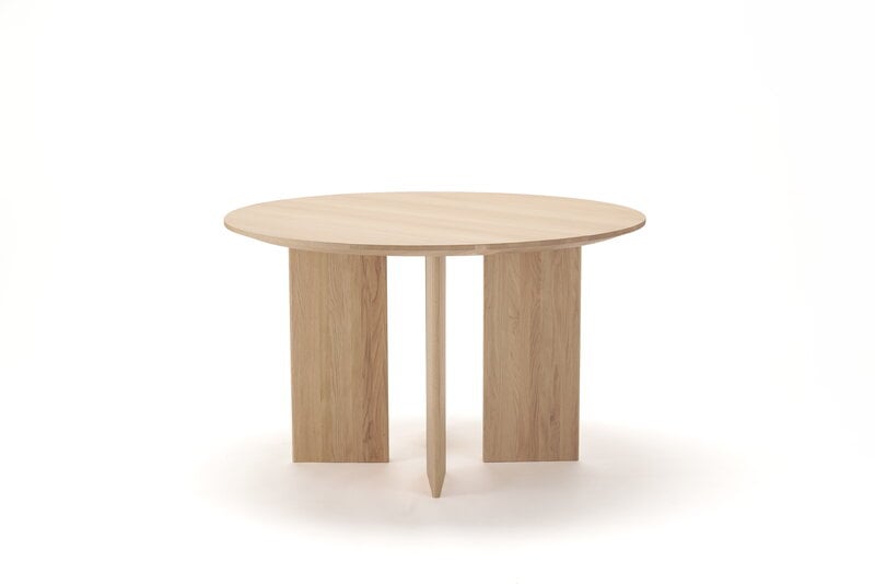 Karimoku Case A-DT03 ruokapöytä, pyöreä, 120 cm, lakattu tammi, tuotteen lisäkuva