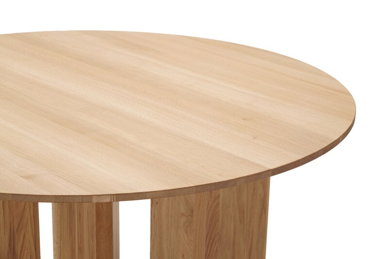 Karimoku Case A-DT03 ruokapöytä, pyöreä, 120 cm, lakattu tammi, tuotteen lisäkuva