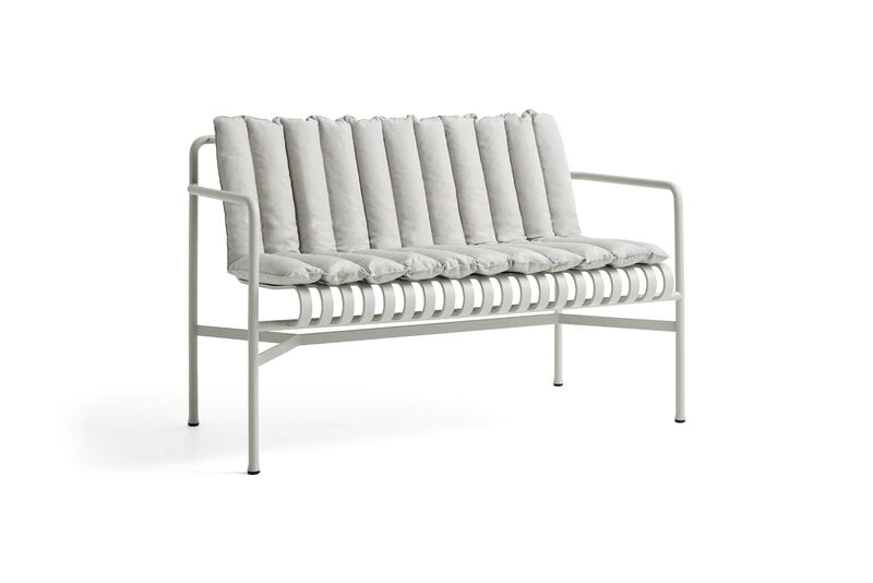 HAY Palissade Soft quilted cushion for dining bench, sky grey Finnish
