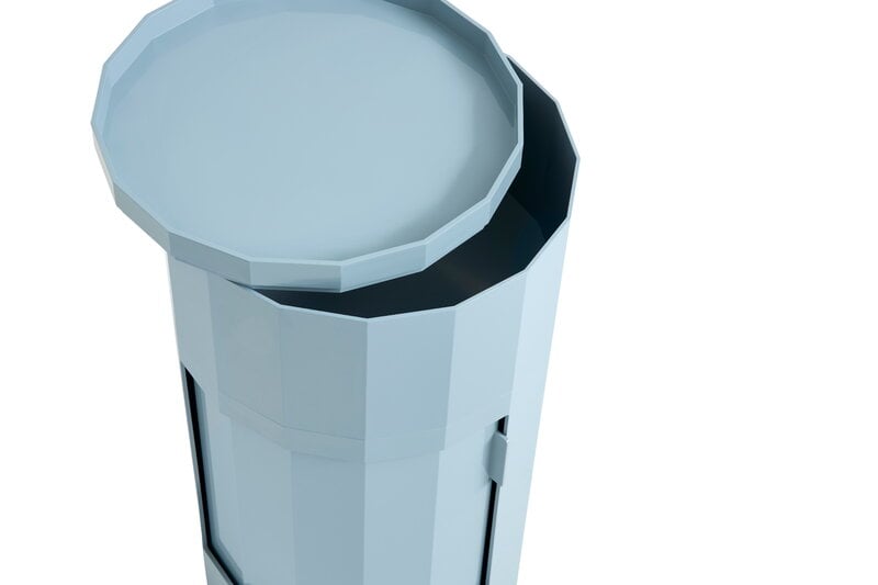 HAY Facet cabinet incl. feet and castors, high, misty blue, extra image