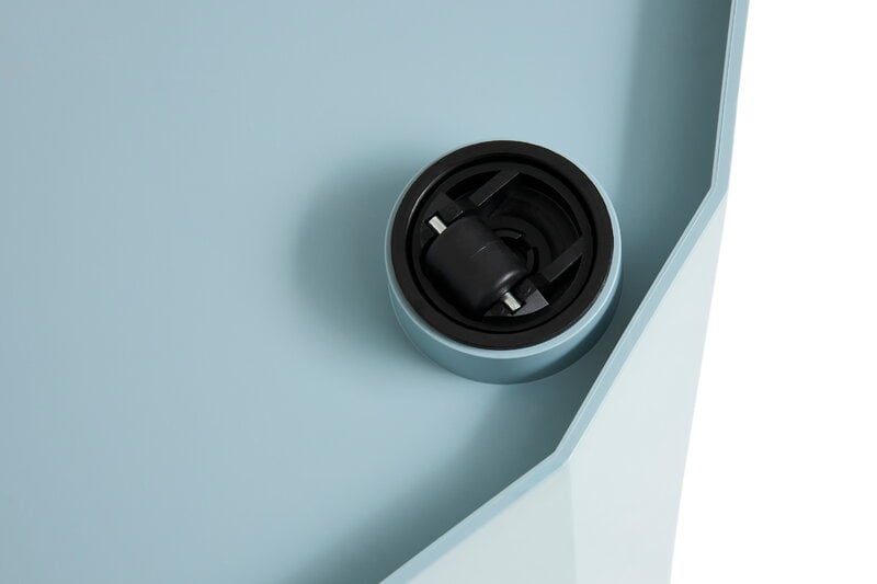 HAY Facet cabinet incl. feet and castors, high, misty blue, extra image
