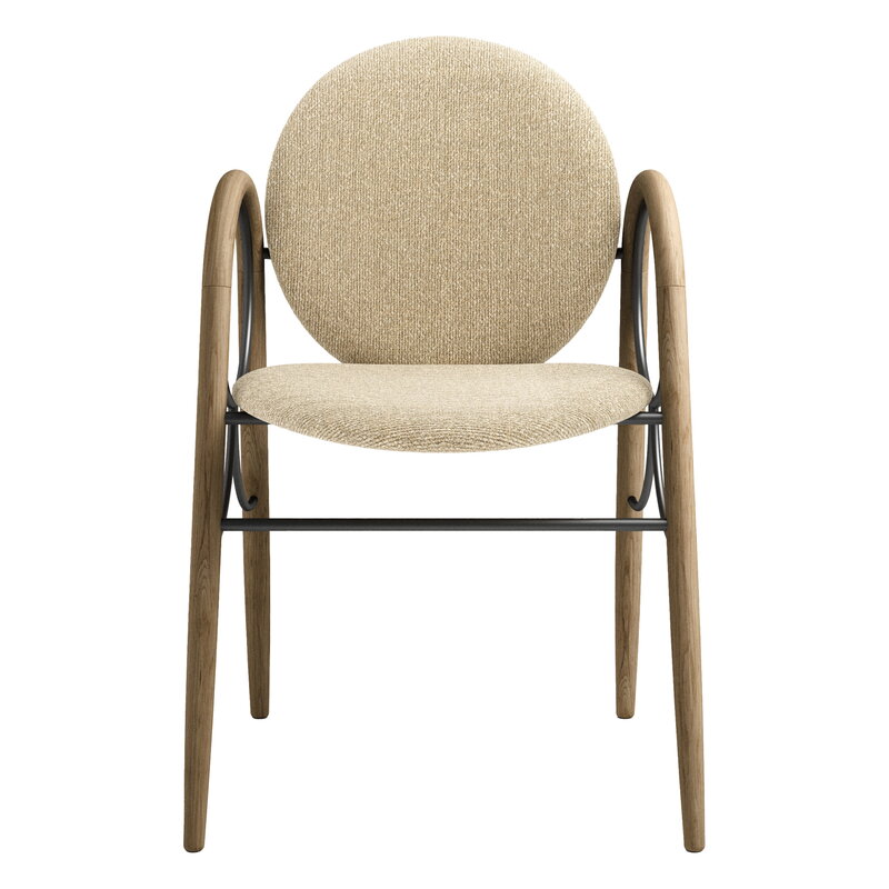 Brdr. Krüger Arkade dining chair, oiled oak - brass - Moss cream, extra image