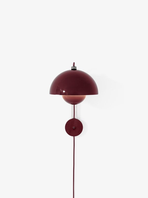 &Tradition Flowerpot VP8 wall lamp, dark plum, view 2