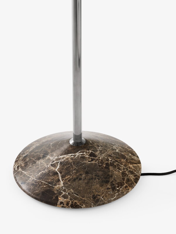 &Tradition Gio LN28 floor lamp, Emperador marble - dark chrome - ecru, view 5