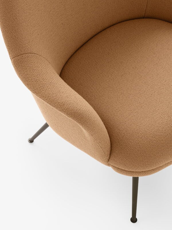 &Tradition Rely HW140 lounge chair, tube base, high, bronzed - Yoredale UDA30, view 2