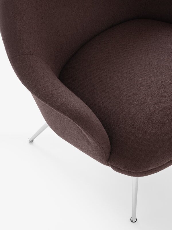 &Tradition Rely HW140 lounge chair, tube base, high, polished aluminium - Saxion 0397, vista 3