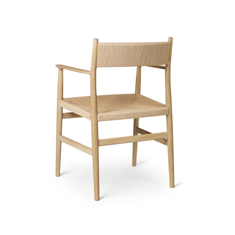 Brdr. Krüger ARV dining chair with armrest, oiled oak - papercord, extra image