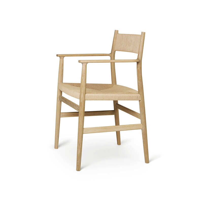 Brdr. Krüger ARV dining chair with armrest, oiled oak - papercord, extra image