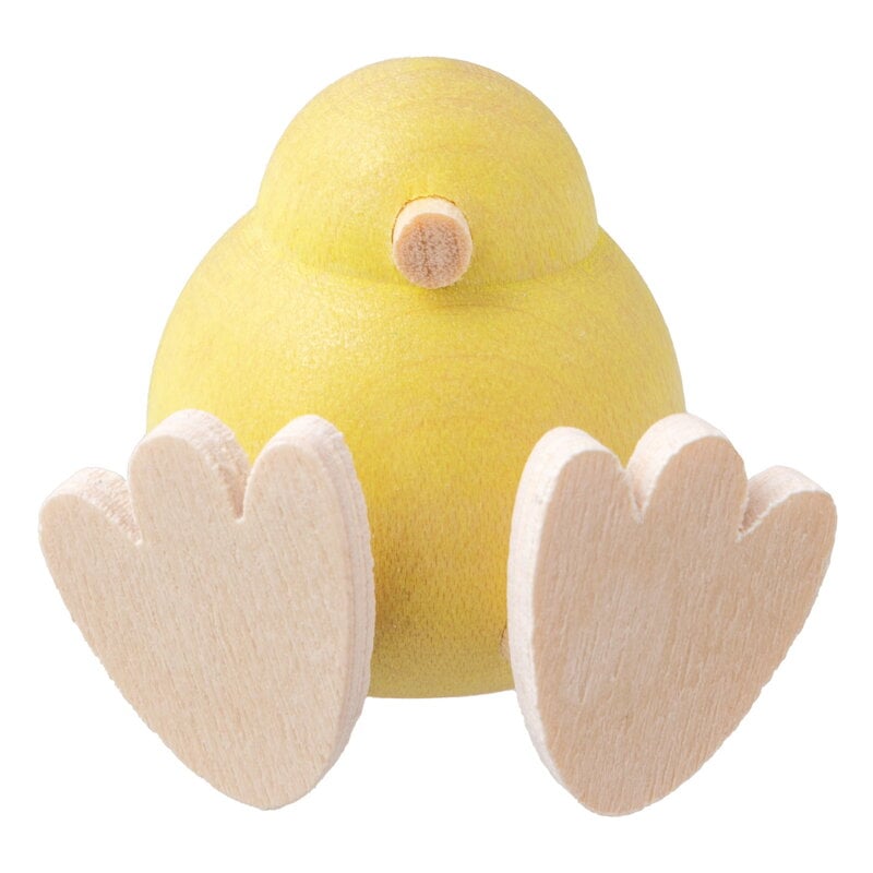 Aarikka Tipi-tii sitting figurine, yellow - natural, view 2
