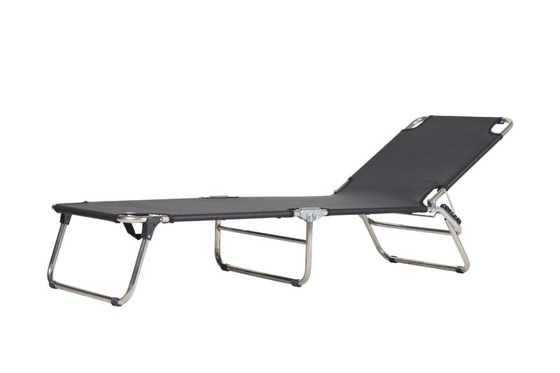 Fiam Amigo Outdoor sunbed, chrome - black, foldable, extra image