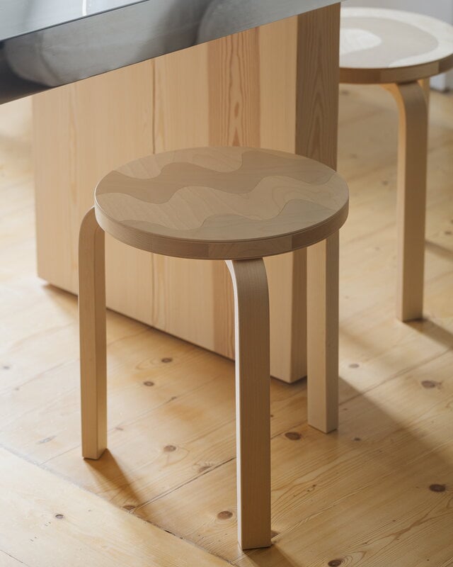 Artek Aalto stool 60, Artek + Marimekko, Seireeni | Finnish Design