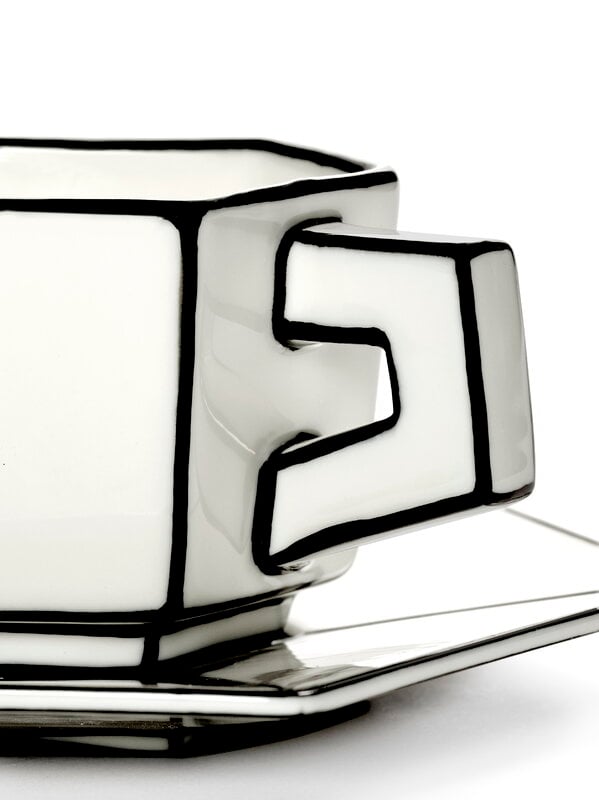Serax Carte Blanche tasse à espresso avec soucoupe, 2 pcs, blanc, image extra