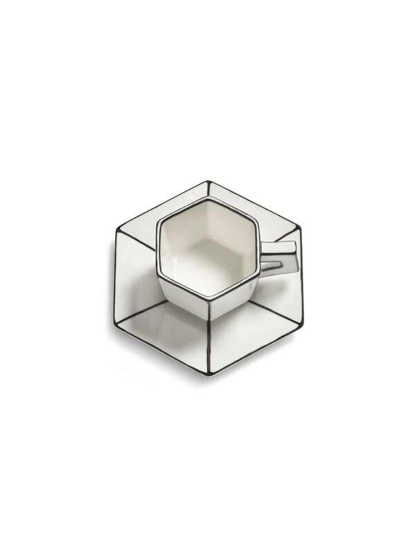 Serax Carte Blanche tasse à espresso avec soucoupe, 2 pcs, blanc, image extra