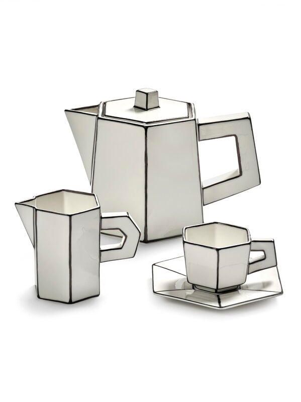 Serax Carte Blanche tasse à espresso avec soucoupe, 2 pcs, blanc, image extra