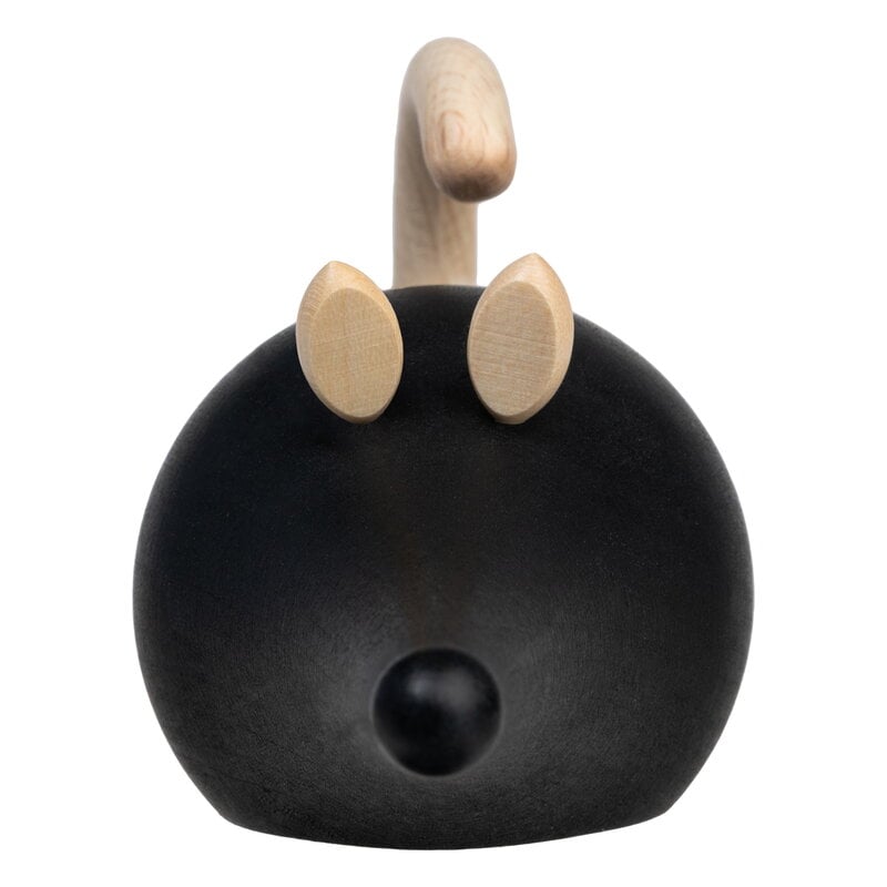 Aarikka Mouse figurine, black - natural, extra image