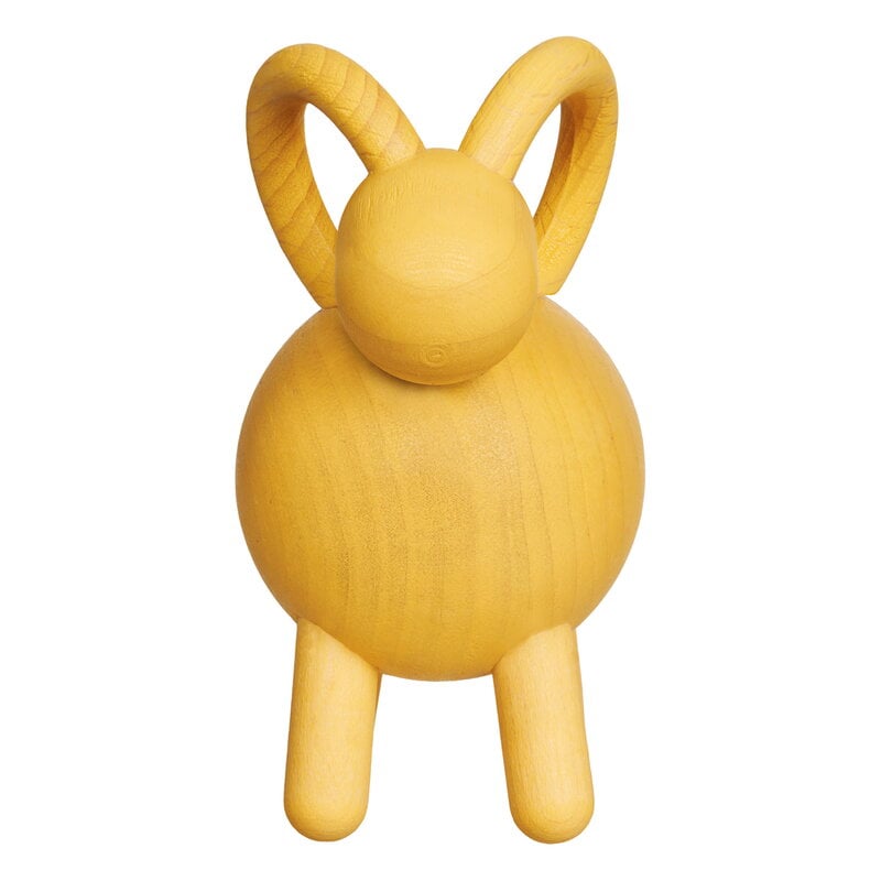 Aarikka Chinese Zodiac Goat wooden sculpture, yellow, view 3