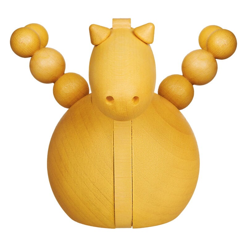 Aarikka Chinese Zodiac Dragon wooden sculpture, yellow, view 3