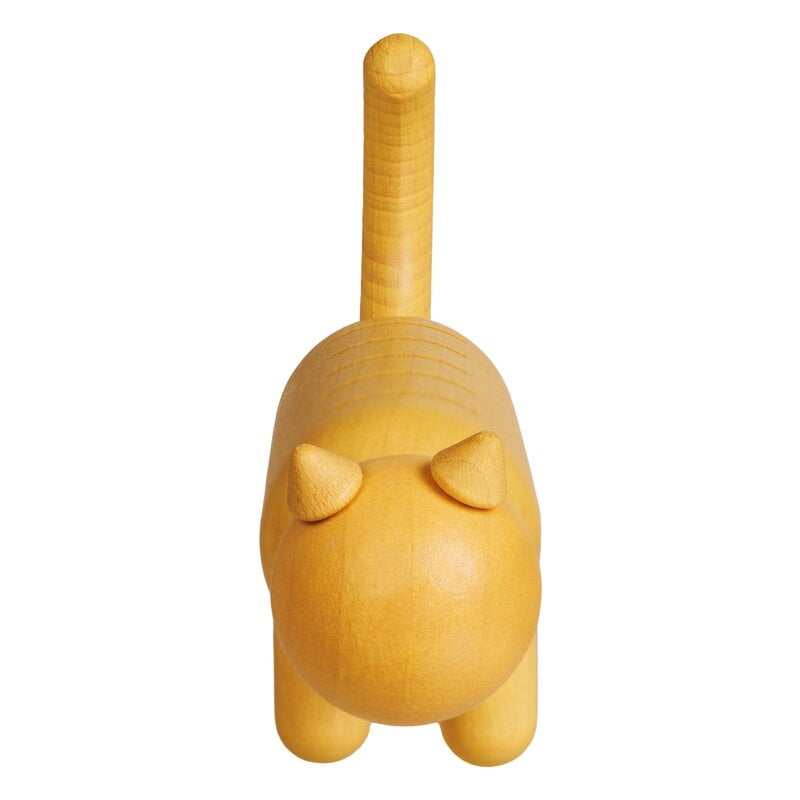 Aarikka Chinese Zodiac Tiger wooden sculpture, yellow, view 3