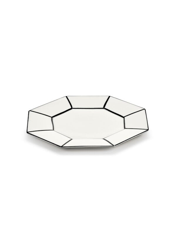 Serax Carte Blanche breakfast plate, 2 pcs, white - black, extra image