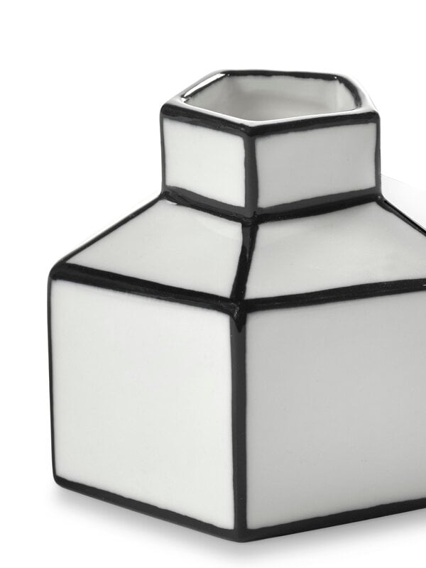 Serax Carte Blanche vase, S, white - black, view 3