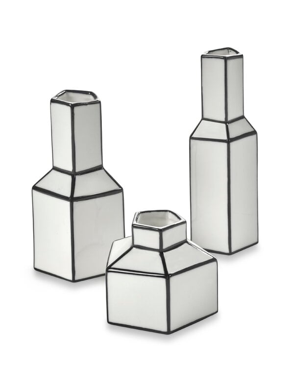 Serax Carte Blanche vase, L, white - black, view 3