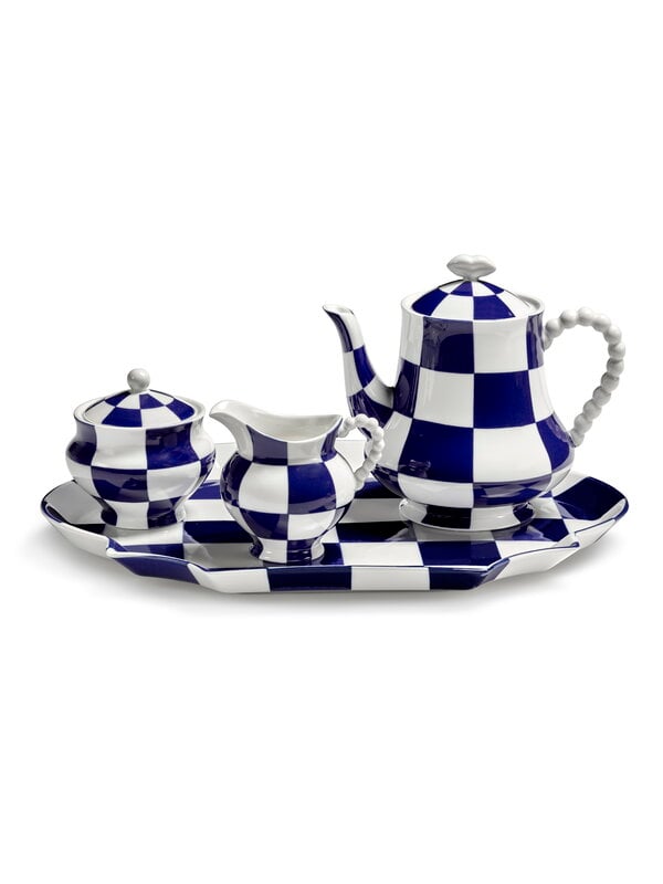 Serax Fête des Bêtes milk jug, blue - white, view 5
