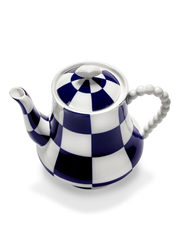 Serax Fête des Bêtes teapot, blue - white, extra image