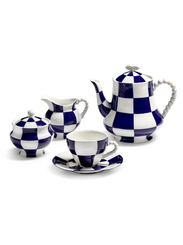 Serax Fête des Bêtes teapot, blue - white, extra image