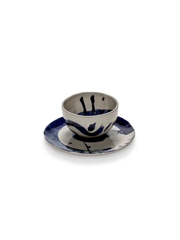 Serax Sophia breakfast bowl, 2 pcs, beige - blue, view 6