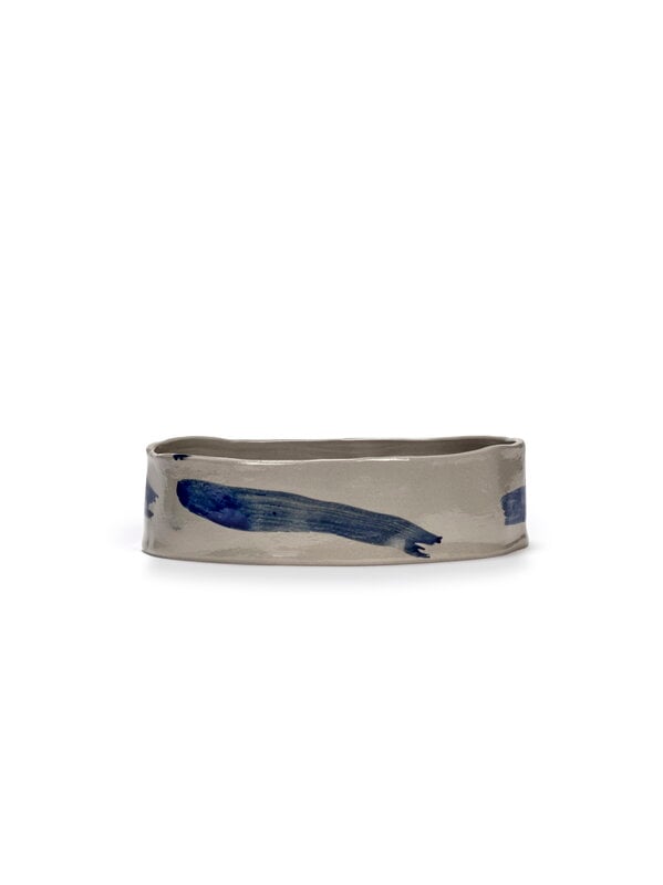 Serax Sophia tiefe ovale Servierplatte, beige - blau, Ansicht 4