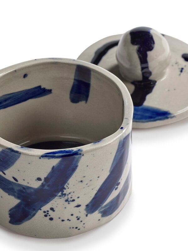 Serax Sophia storage pot 01, beige - blue, view 5
