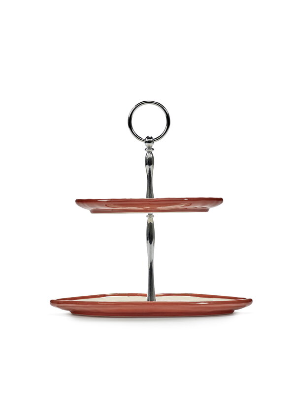Serax Lips cake stand, two-tier, white - red, extra image