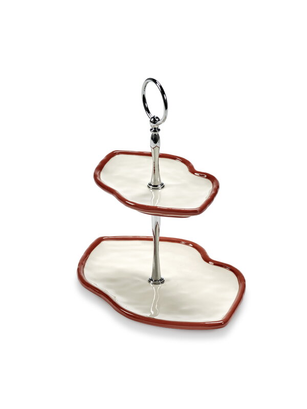 Serax Lips cake stand, two-tier, white - red, extra image