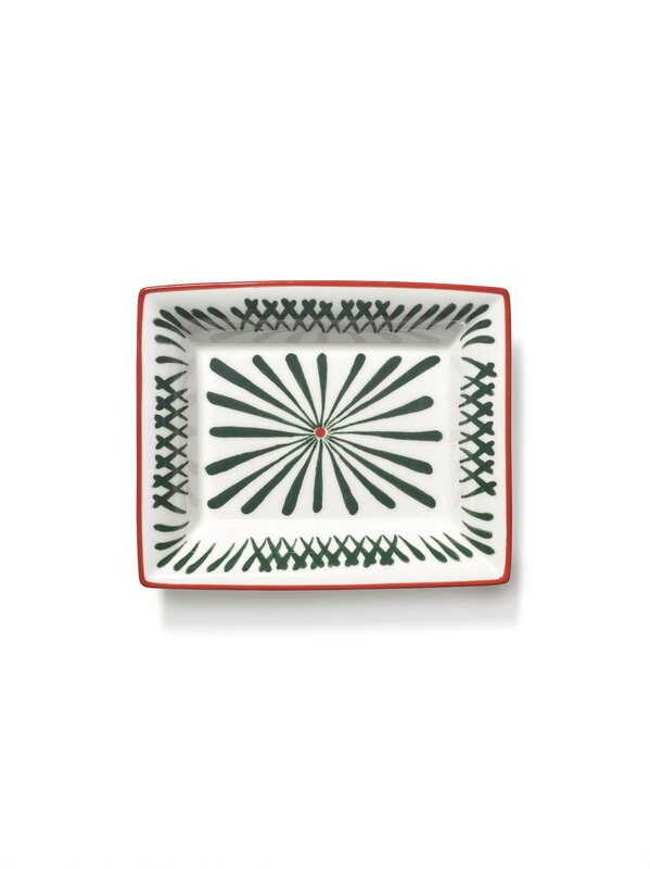 Serax Bazaar rectangular plate, red - green, extra image