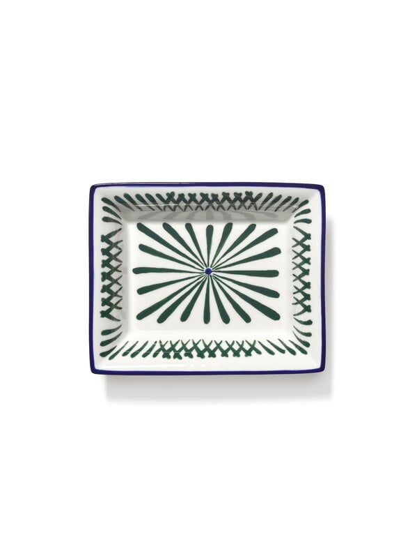 Serax Bazaar rectangular plate, green - blue, extra image