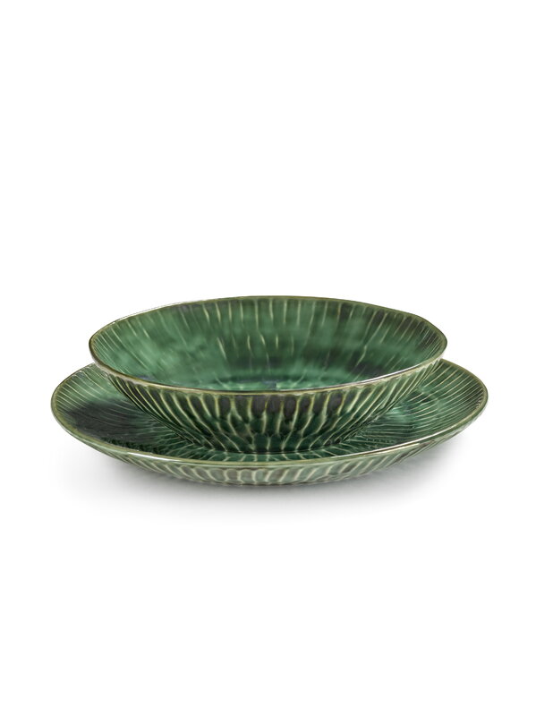 Serax Verde Lanza serving plate, S, 2 pcs, green, extra image