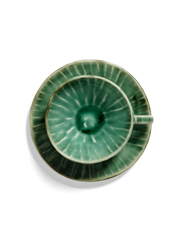 Serax Verde Lanza espresso cup saucer, 2 pcs, green, view 3