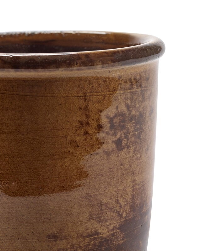 Serax Glazed Shades flower pot, XS, rust, extra image