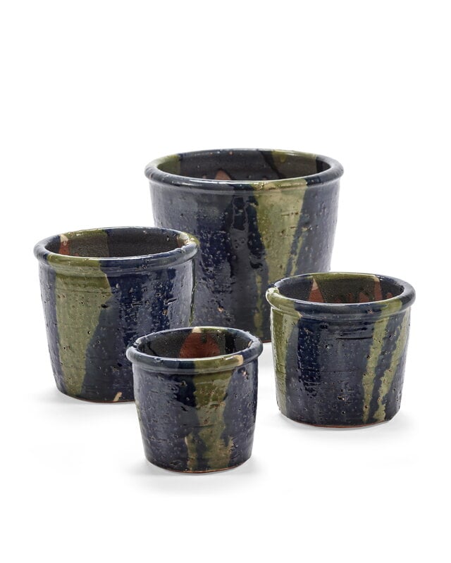 Serax Glazed Shades maceta, M, azul - gris, imagen extra