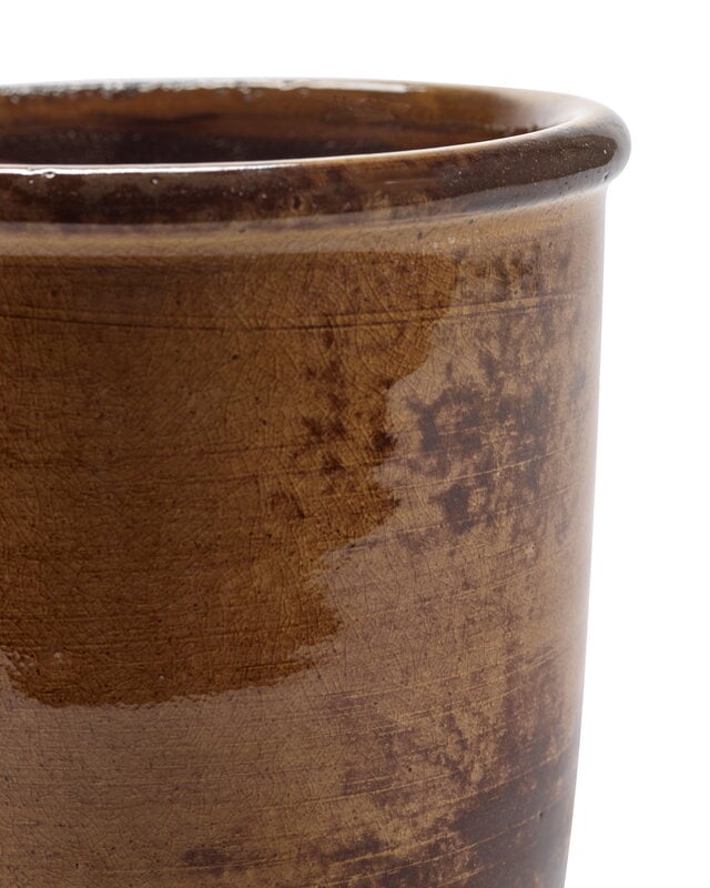 Serax Glazed Shades flower pot, M, rust, extra image