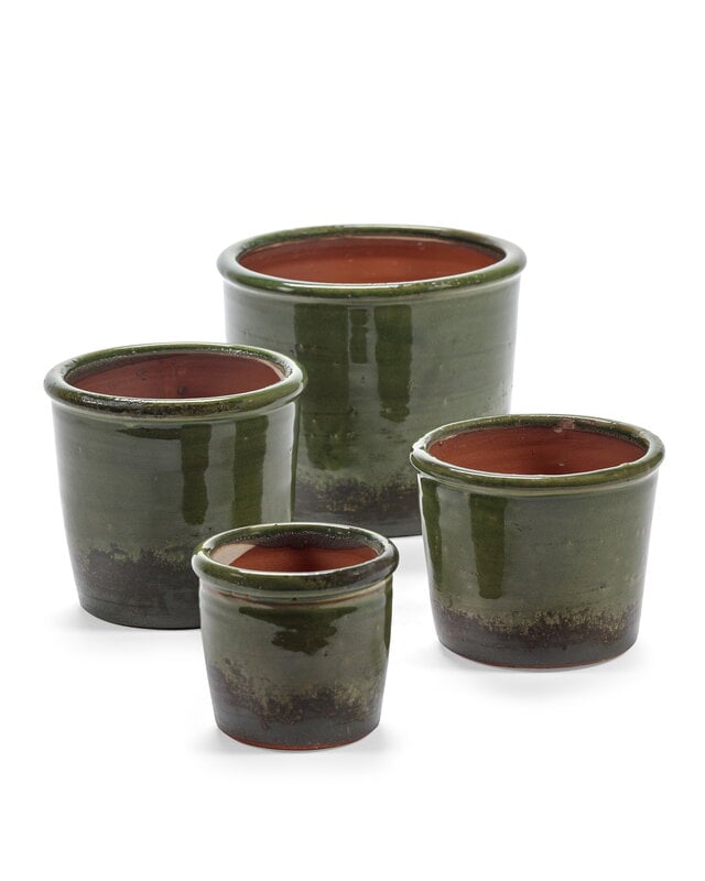 Serax Maceta Glazed Shades, L, verde, imagen extra