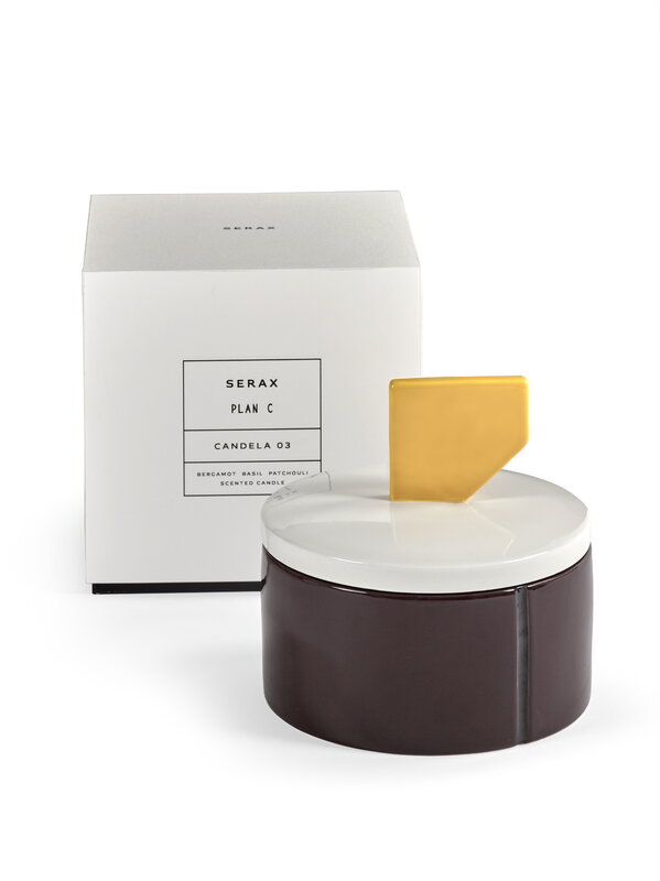 Serax Candela scented candle 03, L, burgundy - yellow, view 3