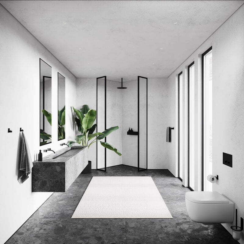Metal Bathroom Shelf / Matte Black Minimalist Bathroom Accessory / Black  Modern Shower Shelf 