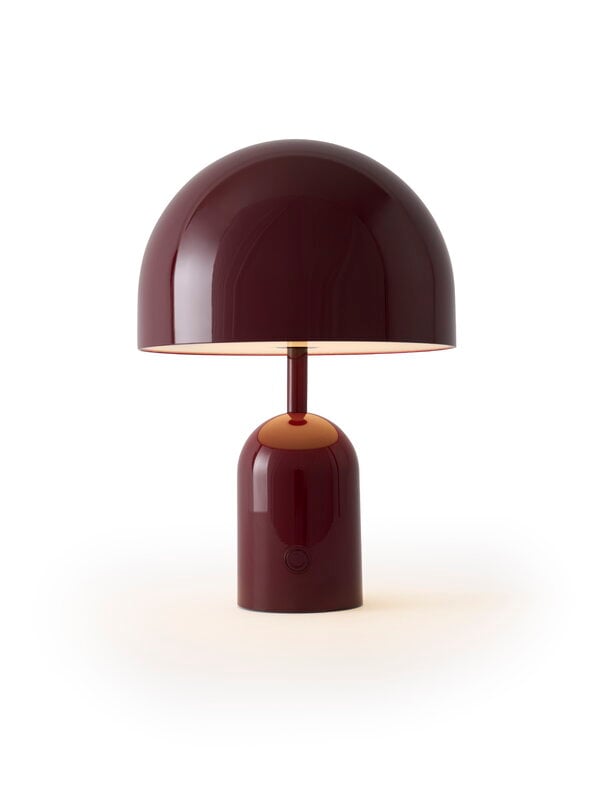 Tom Dixon Bell ladattava pöytävalaisin, V2, burgundi, näkymä 4
